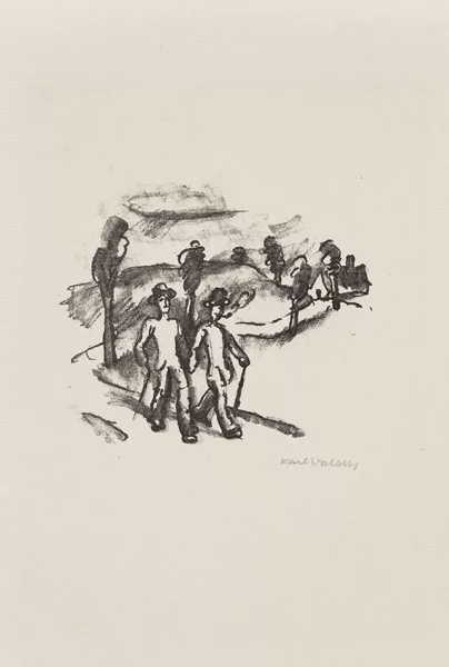 Karl Walser — 16 Steinzeichnungen zu H. Hesses Knulp.