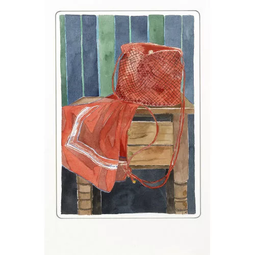 Kathy Thys — Foulard rouge.