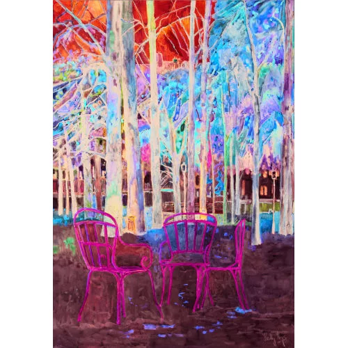 Kathy Thys — Herbstliche Parkansicht in Paris.