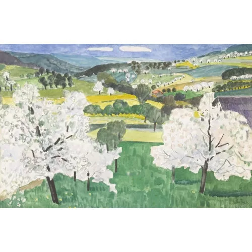 Kathy Thys — Blühende Obstbäume.