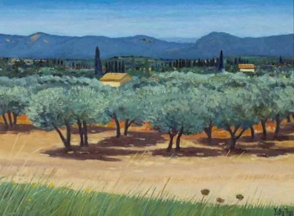 Kathy THYS (1936), "Paysage de Provence", huile — DognyAuction