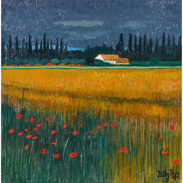 Feldlandschaft mit Mohnblumen