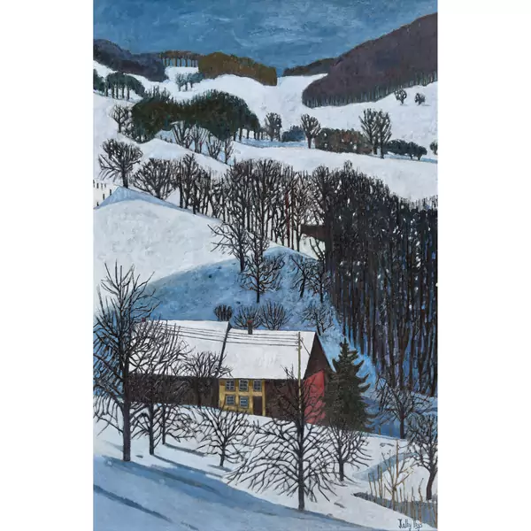 Mondbeschienene Winterlandschaft