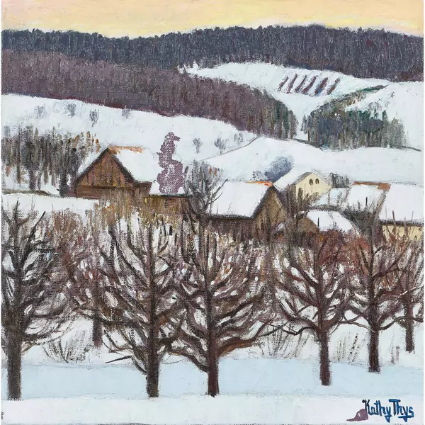 Hügelige Winterlandschaft