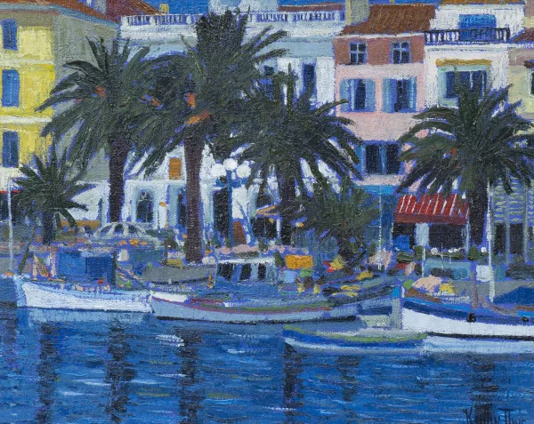 Kathy Thys — Kathy THYS (1936), "Port de plaisance", huile