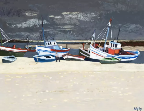 Fischerboote am Strand