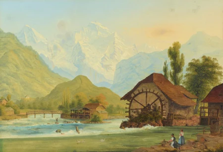 Blick auf Mönch und Jungfrau, 1841
