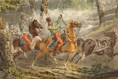 KONRAD GESSNER — Kavallerieszene. 1800. — Koller Auktionen
