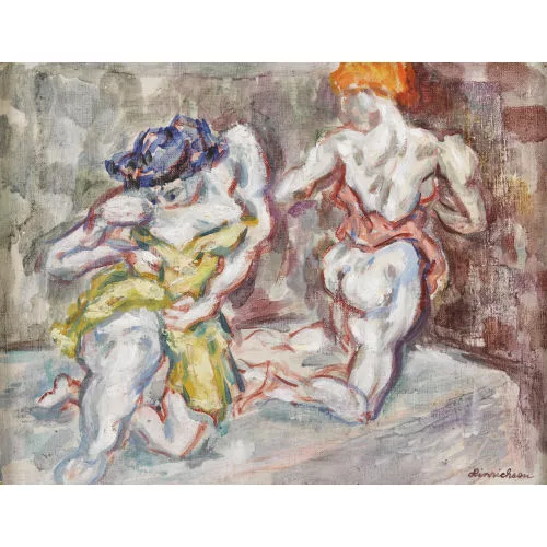 Kurt Hinrichsen — "Deux femmes se déshabillant".