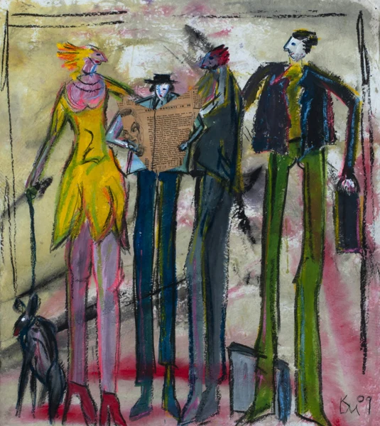 Kurt Laurenz Metzler — Figurengruppe mit Zeitungsleser, 2009