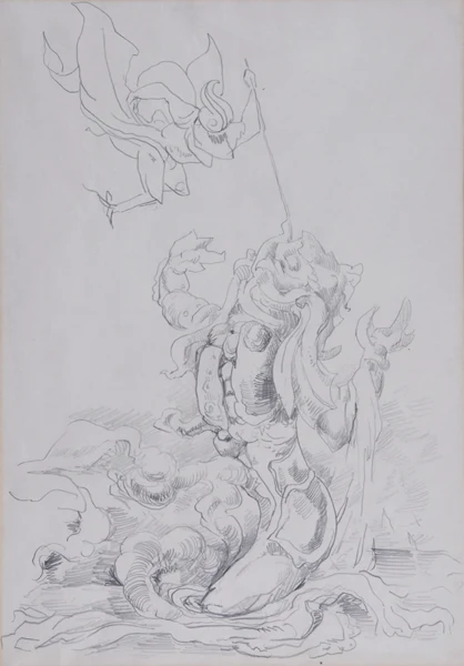 Kurt Seligmann — Studie zu Perseus und Andromeda, um 1944