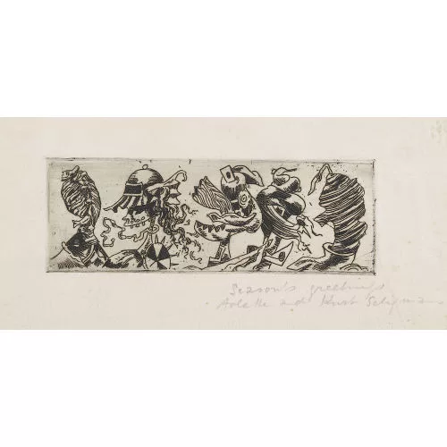 Kurt Seligmann — "Five heads".