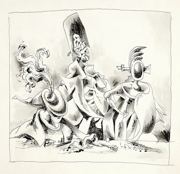 Kurt Seligmann — Surreale Komposition (Game of Chance), 1949