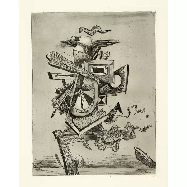 Kurt Seligmann — Protubérances cardiaques 15 Eaux-fortes originales de Kurt Séligmann, accompagnée d'un texte de Anatole Jakowski. Paris, Éditions des Chroniques du Jour, 1933 — Galerie Kornfeld