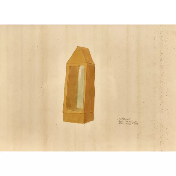 Kurt Sigrist — "Zeitraum, Baumstamm/Glas".