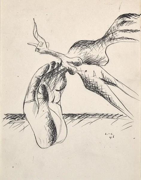 Le Corbusier — Licorne au corps de femme et main, 1946