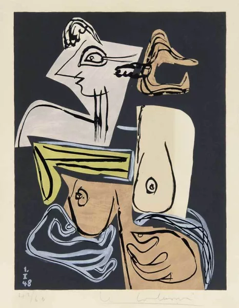 Le Corbusier — Blatt aus "Poème de l'Angle Droit", 1948