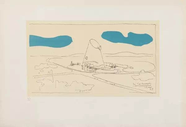 LE CORBUSIER (1887-1965), 'Paysage', lithographie couleur signée, datée, numérotée — DognyAuction