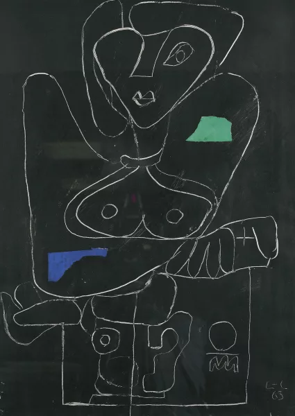Le Corbusier — Femme de face aux seins nus.