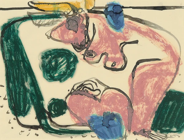 Le Corbusier — Femme et taureau, 1951