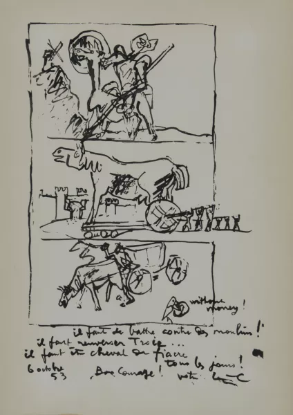 Le Corbusier — 2 Blätter: Don Quijote, 1953