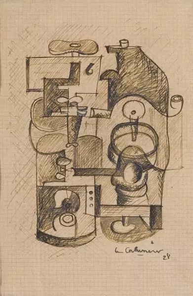 LE CORBUSIER (Edouard Jeanneret) — Deux bouteilles et livre. 1928. — Koller Auktionen