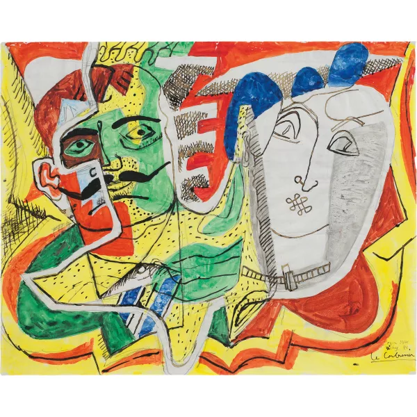 Le Corbusier — Composition avec deux têtes