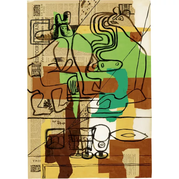 Le Corbusier — Deux nus féminins sur le thème de la pyrénéenne et nature morte