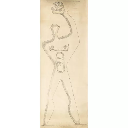 Le Corbusier — "FIR.UN. Bas Relief Homme Modulor...".