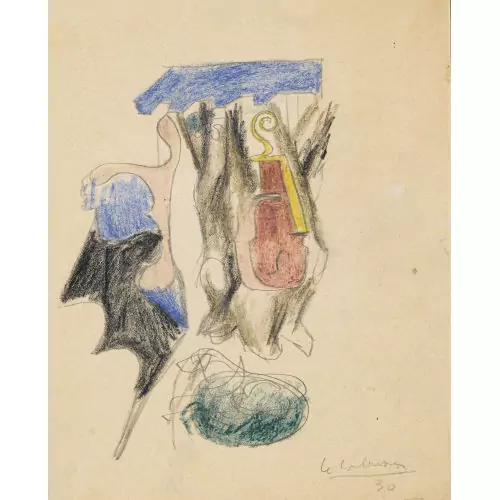 "Étude pour ′Violon, os et Saint-Sulpice′"