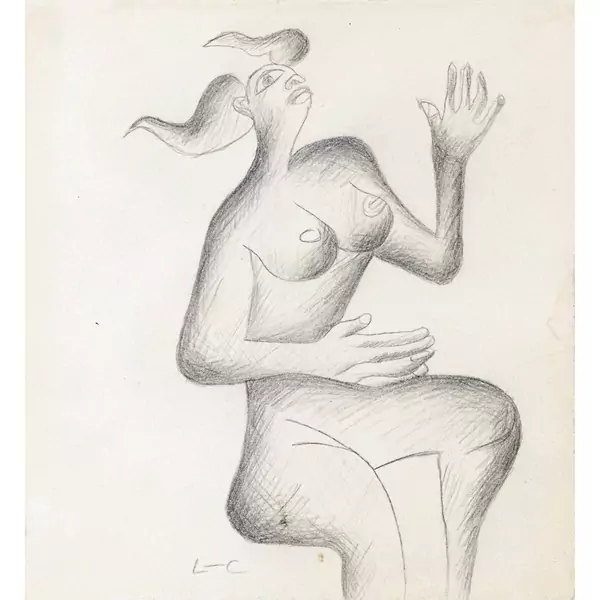 "Femme nue (Femme licorne)"