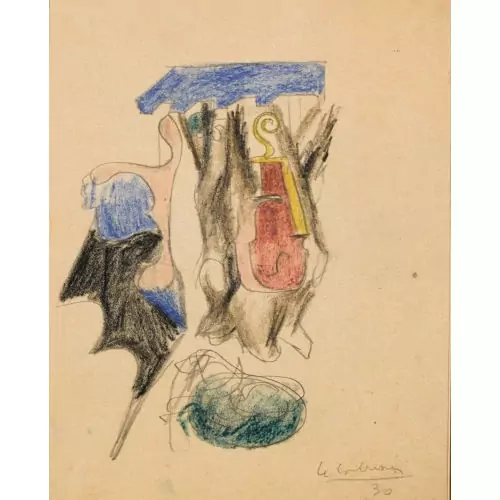 "Étude pour ′Violon, os et Saint-Sulpice′"
