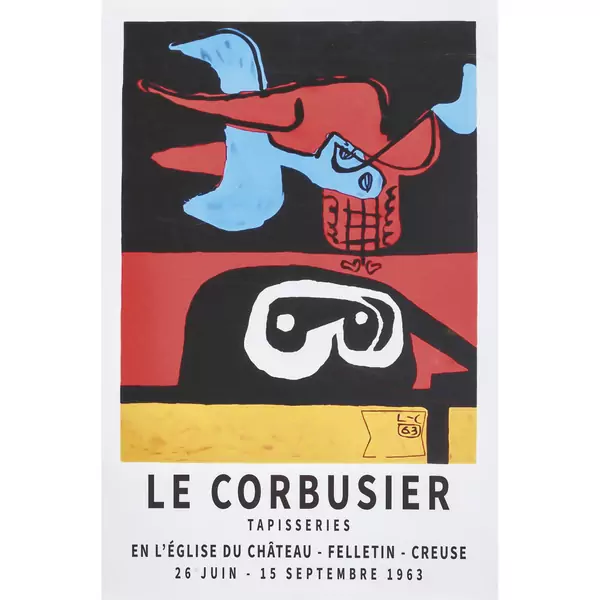 "Le Corbusier Tapisseries en l'église du château Felletin Creuse 1963"
