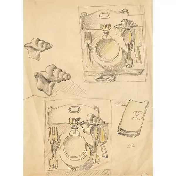 Étude pour "Nature morte au phare"
