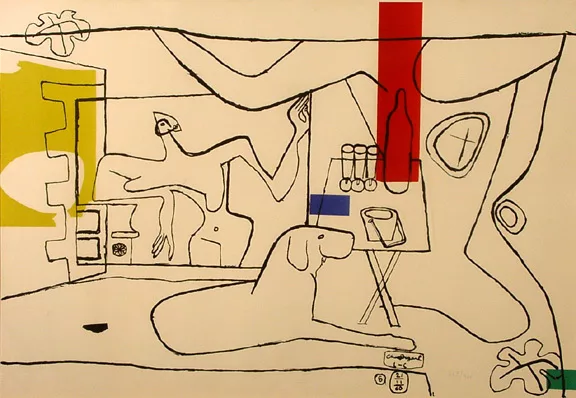 Le Corbusier — Trois verres d'apéritif, aus "Cortège...", 1960
