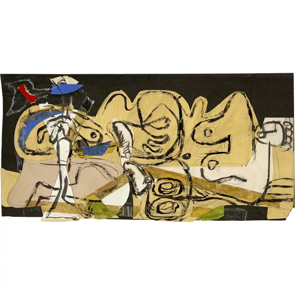 Le Corbusier — Étude sur le thème de la biche, nu de femme allongée et nature morte