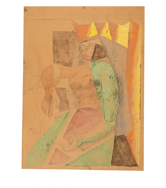 Le Corbusier — Femme assise sur le thème de "La pyrénéenne"