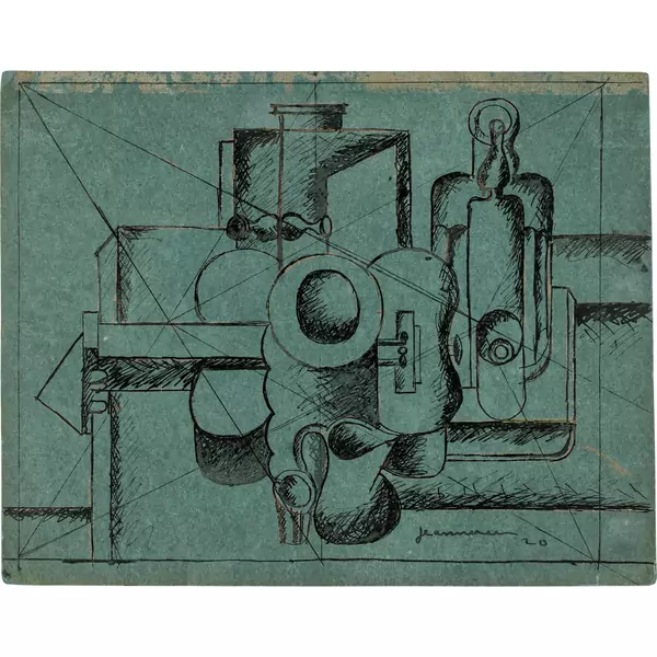 Le Corbusier — Guitare, pile d'assiettes et lanterne — Galerie Kornfeld