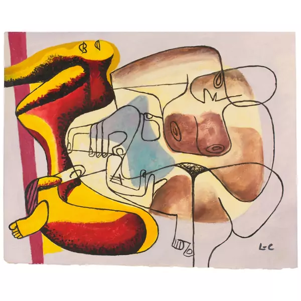Le Corbusier — Deux femmes nues de face et de profil — Galerie Kornfeld