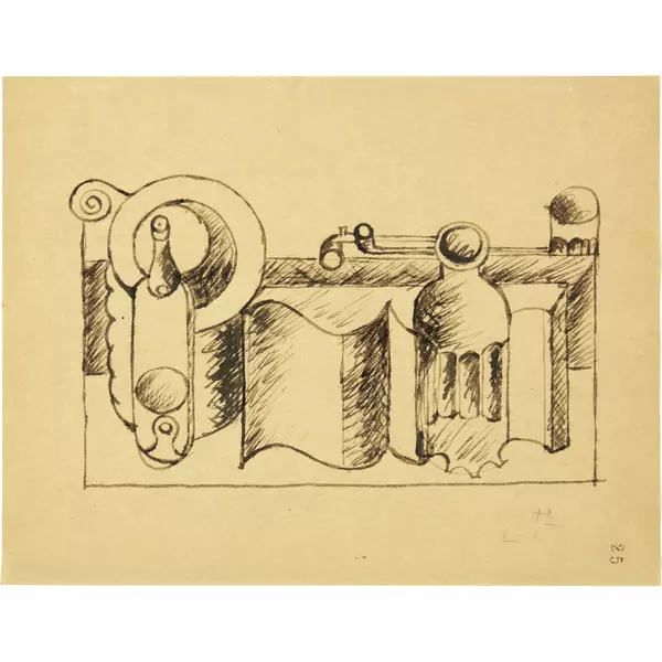 Le Corbusier — Nature morte au livre, carafe, bouteille, verre et pipes — Galerie Kornfeld