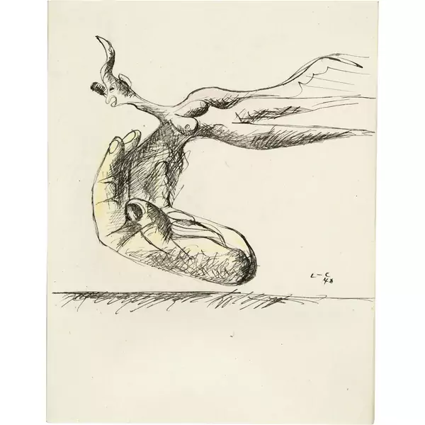Le Corbusier — Licorne au corps de femme et main — Galerie Kornfeld