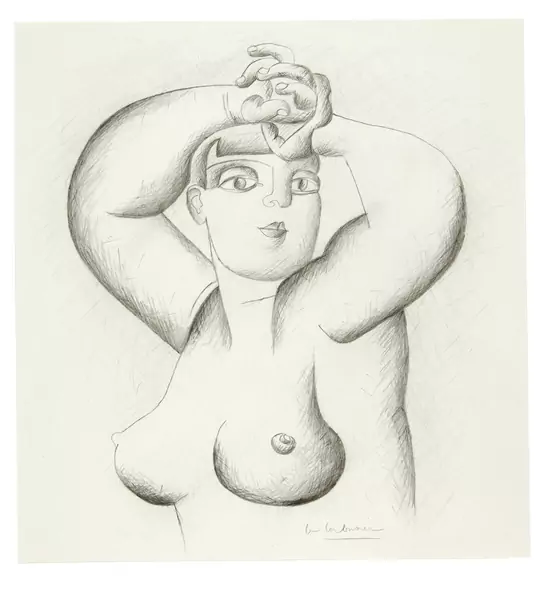 Le Corbusier — Femme les mains croisées sur la tête — Galerie Kornfeld