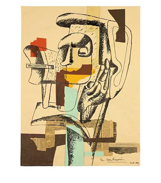 Le Corbusier — Composition sur le thème "Étude pour sculpture "Ozon"" — Galerie Kornfeld