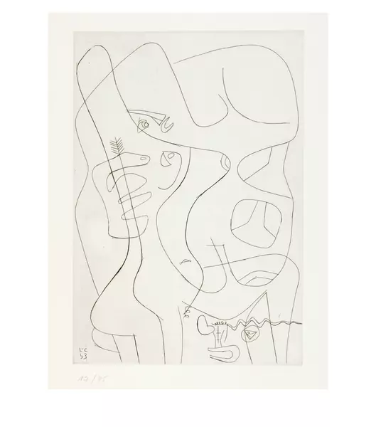 Le Corbusier — Cinq femmes Serie von 5 Radierungen — Galerie Kornfeld