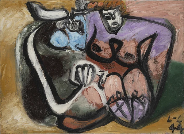 Le Corbusier — Taureau et femme enlacés, 1944