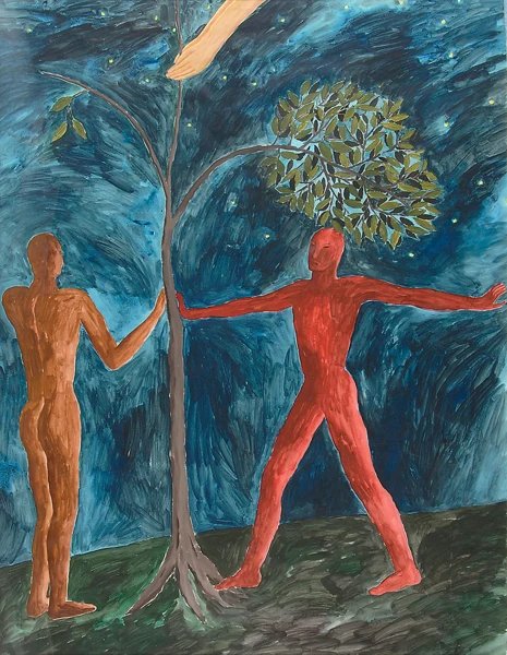 Leiko Ikemura — Ohne Titel (Adam und Eva), 1981