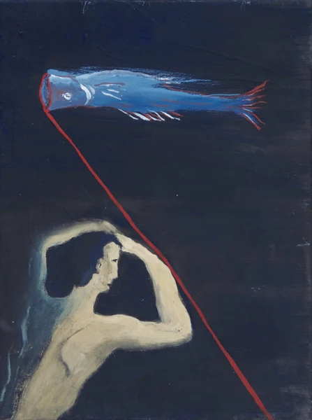 Leiko Ikemura — Figur mit Fisch