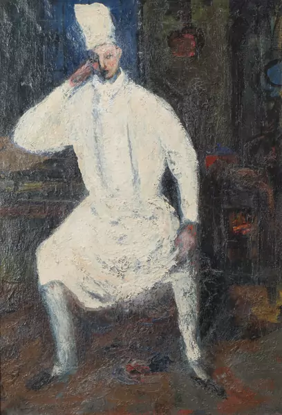Lélo FIAUX (1909-1964), 'Cuisinier', huile — DognyAuction