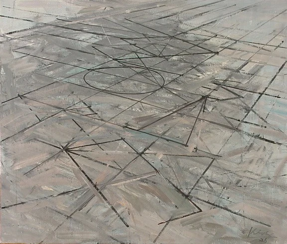 Lenz Klotz — Bodenzeichnung, 1976