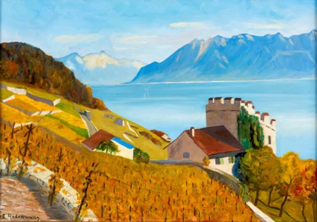 Le Lavaux avec la Tour de Marsens